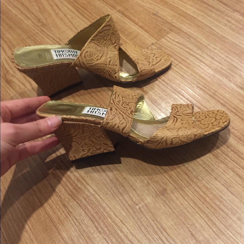Vintage Print Mules